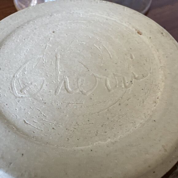 Studio Art Pottery Nesting Bowls Set 2 Handmade Signed Multicolored 6.2"x 2.25" - Picture 8 of 9